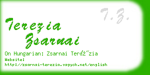 terezia zsarnai business card